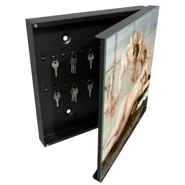 Wall mounted key box The Birth of Venus by Alexandre Cabanel
