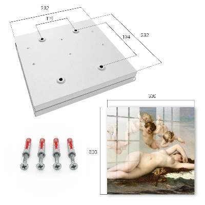 Wall mounted key box The Birth of Venus by Alexandre Cabanel
