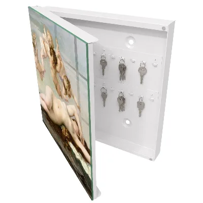 Wall mounted key box The Birth of Venus by Alexandre Cabanel