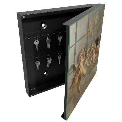 Key cabinet Flying putti baroque painting