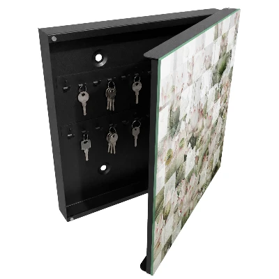 Key cabinet Geometric lilies