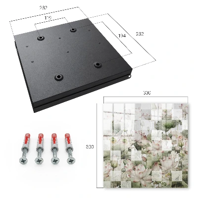 Key cabinet Geometric lilies