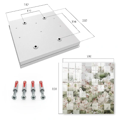 Key cabinet Geometric lilies