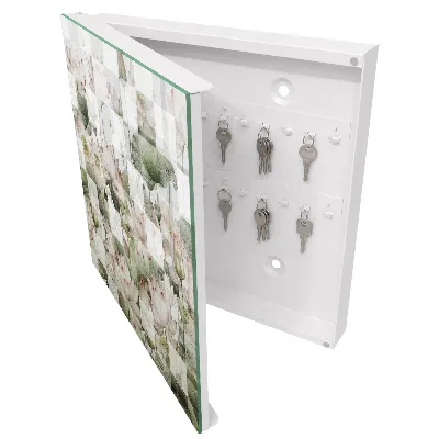 Key cabinet Geometric lilies