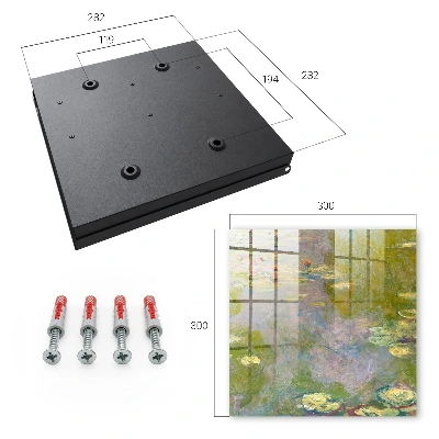 Key cabinet featuring Claude Monet Water Lilies artwork