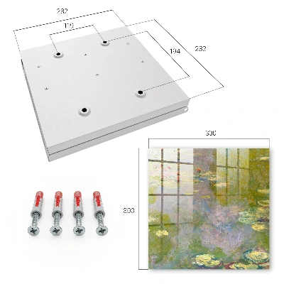 Key cabinet Claude Monet Water Lilies