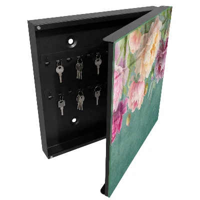 Wall mounted key box Floral elegance