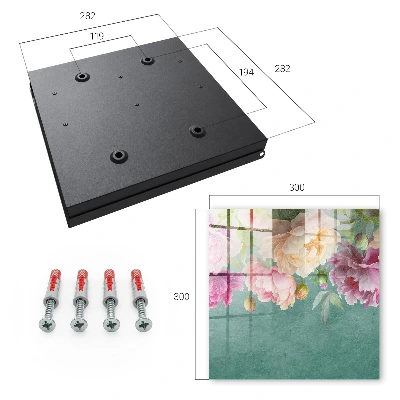 Wall mounted key box Floral elegance