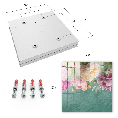 Wall mounted key box Floral elegance