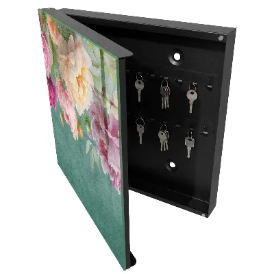 Wall mounted key box Floral elegance