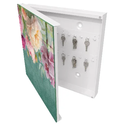 Wall mounted key box Floral elegance