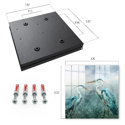 Key box for wall Watercolor herons