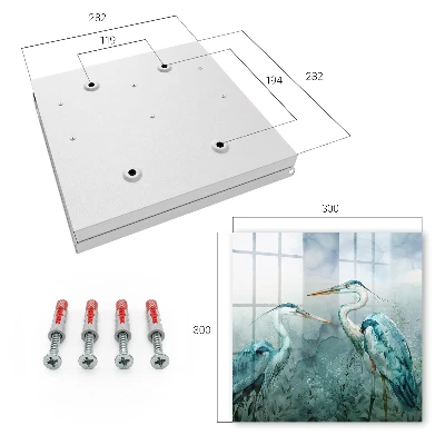 Key box for wall Watercolor herons