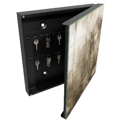 Wall mounted key box beige jungle design