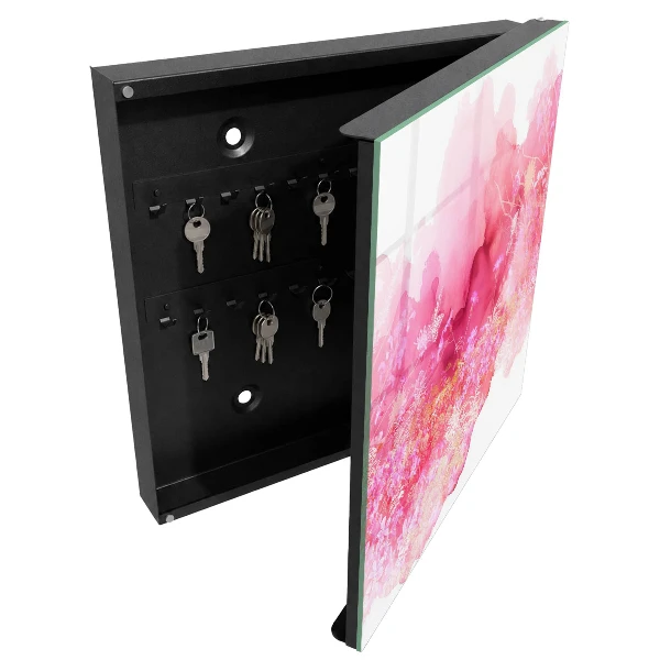 Key cabinet with floral landscape design