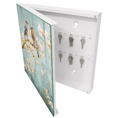 Wall mounted key box Spring scene