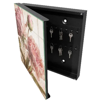 Wall-mounted key box romantic botany design