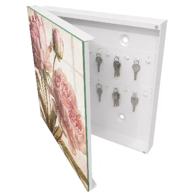 Wall-mounted key box romantic botany design