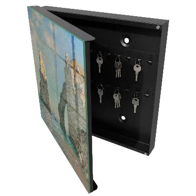 Wall-mounted key box sea cliffs design
