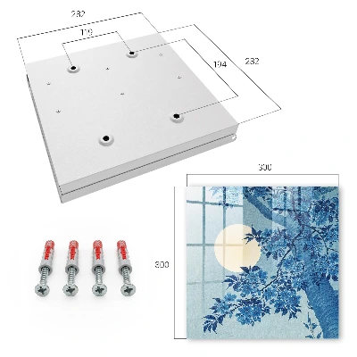 Key box for wall Moonlit night