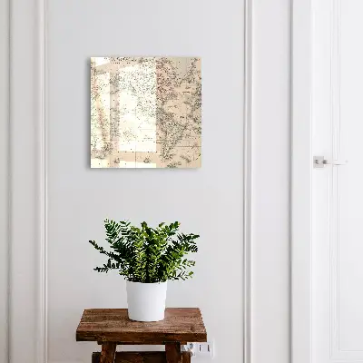 Wall mounted key box World map