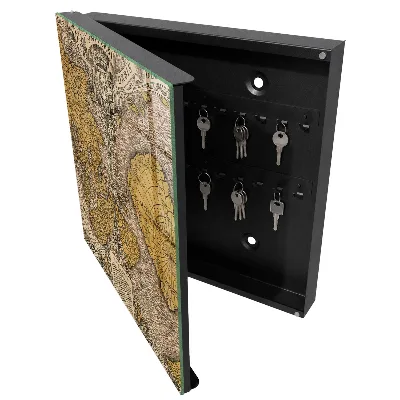 Key cabinet Historic old map
