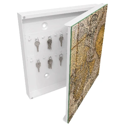 Key cabinet Historic old map