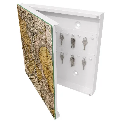 Key cabinet Historic old map