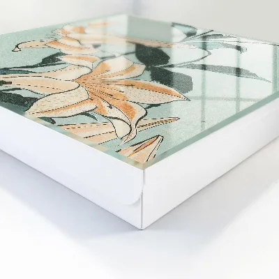Key box for wall Subtle lilies