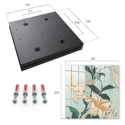 Key box for wall Subtle lilies
