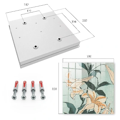 Key box for wall Subtle lilies