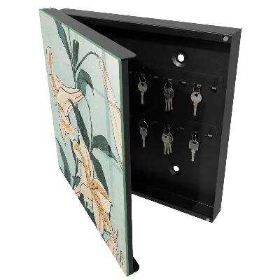 Key box for wall Subtle lilies