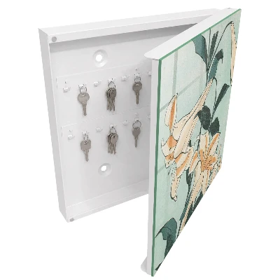 Key box for wall Subtle lilies