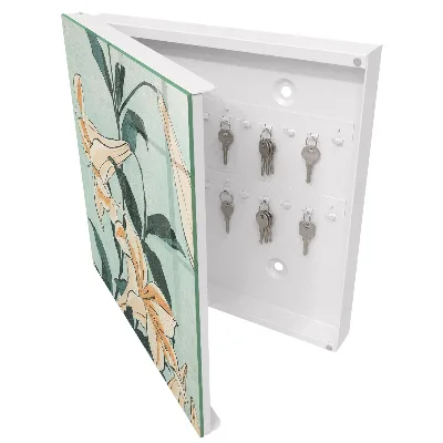 Key box for wall Subtle lilies