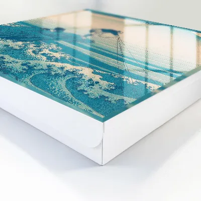 Wall mounted key box Fisherman and waves