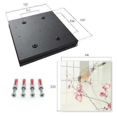 Wall-mounted key box with little bird and flower design