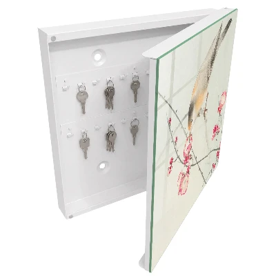 Key box for wall Little bird and flowers