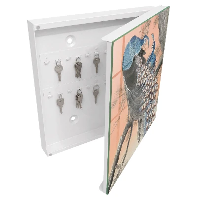 Wall mounted key box peacock beauty design