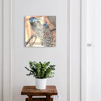 Wall mounted key box peacock beauty design
