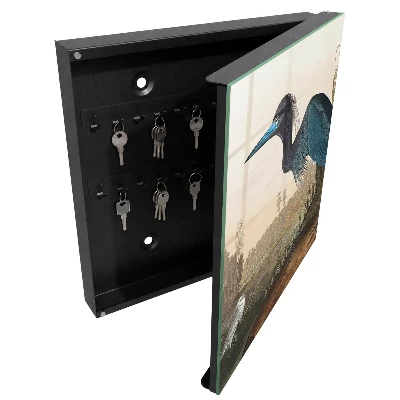 Wall mounted key box Exotic bird