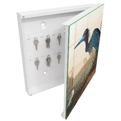 Wall mounted key box exotic bird design