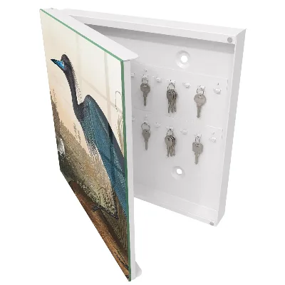 Wall mounted key box exotic bird design