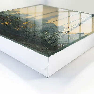 Key box for wall City sunset