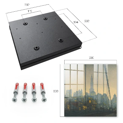 Key box for wall City sunset