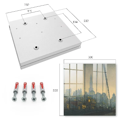 Key box for wall City sunset