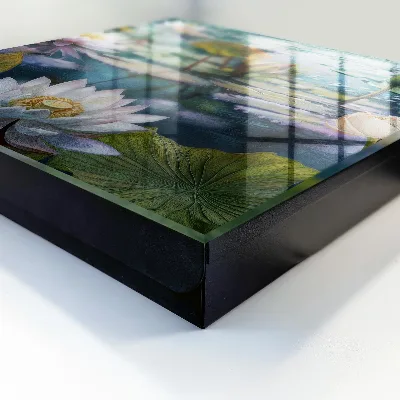 Wall mounted key box water flowers design