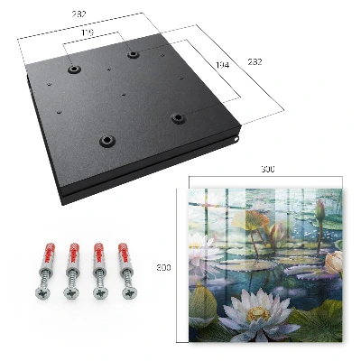 Wall mounted key box water flowers design