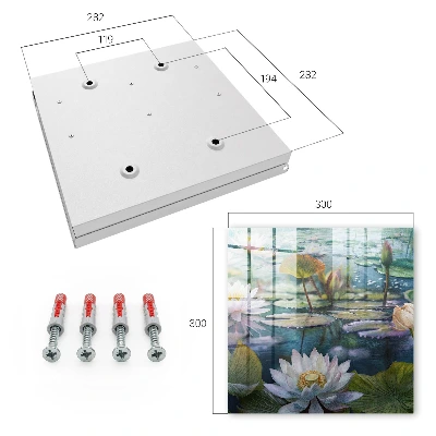 Wall mounted key box Water flowers