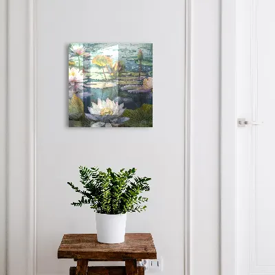 Wall mounted key box water flowers design