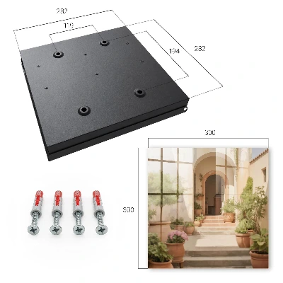 Wall mounted key box Rustic garden